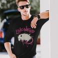 ライブ奇妙なオポッサム面白いポッサム 長袖Tシャツ 彼への贈り物