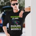 ラジコン ヘリコプター ラジコン パイロット グラフィックデザイン ホビーパイロット用 長袖Tシャツ 彼への贈り物