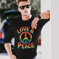 ラブピース 60年代 70年代 ヒッピー レインボー ラブピース 長袖Tシャツ 彼への贈り物