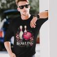 ラブボウリングピンクボール 長袖Tシャツ 彼への贈り物