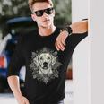 ラブラドールレトリバー 犬 モチーフ ペット 曼荼羅 ラブラドールレトリバー 長袖Tシャツ 彼への贈り物