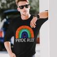 レインボーフラッグ プライド アリー ゲイプライド 月 Lgbtq Ally Lgbt 長袖Tシャツ 彼への贈り物