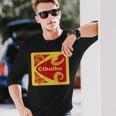 レトロ 1980年代のデザインスタイル クトゥルフと触手グラフィック 長袖Tシャツ 彼への贈り物