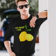 レモンセリフ、サワーメイク 面白いフルーツレモンギフト 長袖Tシャツ 彼への贈り物