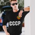 ロシアcccp ソ連ロシアサッカージャージーtシャツ 長袖Tシャツ 彼への贈り物