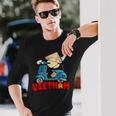 ヴィンテージ かわいい ベトナム バン バオ スクーター バイク 面白い食べ物 長袖Tシャツ 彼への贈り物