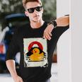 ヴィンテージ ゴム アヒル 富士山 日本のアヒル 長袖Tシャツ 彼への贈り物