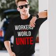 万国の労働者団結せよ 長袖Tシャツ 彼への贈り物