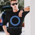世界糖尿病デー 糖尿病の啓発 長袖Tシャツ 彼への贈り物
