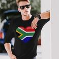 南アフリカ ハート 南アフリカお土産 南アフリカ国旗 長袖Tシャツ 彼への贈り物