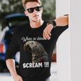 叫ぶアフリカヨウム T、面白いオウム 長袖Tシャツ 彼への贈り物