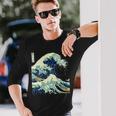 大波 葛飾北斎 名画 おしゃれ 長袖tシャツ 長袖Tシャツ 彼への贈り物