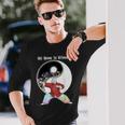 太極拳をする猫 長袖Tシャツ 彼への贈り物