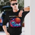 宇宙のかわいいaxolotl 占拠 火星 銀河f カワイイ 長袖Tシャツ 彼への贈り物