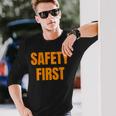 安全第一。 長袖Tシャツ 彼への贈り物