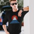 富士山柴犬tシャツ 日本犬ジャパンtシャツ カワイイ 長袖Tシャツ 彼への贈り物