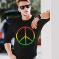 平和のシンボル サイン ジャマイカ レゲエ ラスタ国旗 カラー シンプル 長袖Tシャツ 彼への贈り物