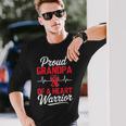 心臓戦士の誇り高きおじいちゃん 心臓病啓発 長袖Tシャツ 彼への贈り物