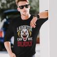 恐ろしいピエロの顔キラーピエロコスチュームホラーバイブ。 長袖tシャツ 長袖Tシャツ 彼への贈り物