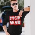 戦争なし 反戦 平和のハト 長袖Tシャツ 彼への贈り物