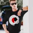 日本国旗、サッカー日本代表のルーツ 長袖Tシャツ 彼への贈り物