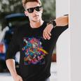 浮世絵シリーズ 踊る猫芸妓 サバトラ 長袖Tシャツ 彼への贈り物