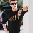 犬の進化ジャーマン・シェパード・ドッグ犬 長袖Tシャツ 彼への贈り物