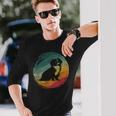 狆犬のレトロなデザイン 長袖Tシャツ 彼への贈り物