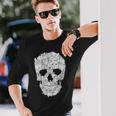 猫 スカル キティ スケルトン ハロウィン コスチューム アイデア 長袖Tシャツ 彼への贈り物