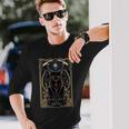 猫 タロットカード 悪魔 タロットカード 猫 長袖tシャツ 長袖Tシャツ 彼への贈り物