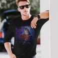 猫 ピザ スクラッチミュージック ダンス クラブ パーティー レコード レーザーシャツ 長袖Tシャツ 彼への贈り物