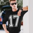 番号17インチ ホワイト 長袖Tシャツ 彼への贈り物