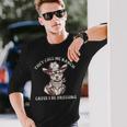 私がおもしろい犬にカウボーイの格好をしているから牧場って呼ばれてる 長袖Tシャツ 彼への贈り物