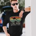 私はダイビングが好きで、多分3人で遭難したスキューバダイバーダイビング 長袖Tシャツ 彼への贈り物