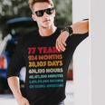 素晴らしい77歳の誕生日ギフト 面白いレトロ 77歳の誕生日 長袖Tシャツ 彼への贈り物