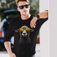 羊 サングラス アート 動物 イラスト グラフィック 羊 長袖Tシャツ 彼への贈り物