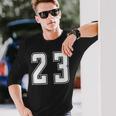 背番号 23 チーム短大スポーツ背番号付きユニフォーム 長袖Tシャツ 彼への贈り物