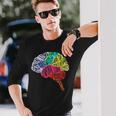 脳のパーツ 脳の解剖 脳科学 脳の地図 長袖Tシャツ 彼への贈り物