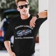 自動車事故サバイバー おもしろい 自動車事故 けが リカバリー 長袖Tシャツ 彼への贈り物
