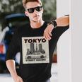 自動車愛好家のための東京ストリートレーシングカーデザイン 長袖Tシャツ 彼への贈り物