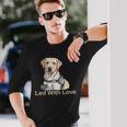 自閉症啓発サポート犬ラブラドールのニューロダイバーシティ 長袖tシャツ 長袖Tシャツ 彼への贈り物