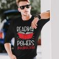 読書力 想像力 本の虫 本オタク 読書 長袖Tシャツ 彼への贈り物