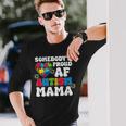 誰かの自慢の自閉症ママの自閉症啓発 長袖Tシャツ 彼への贈り物