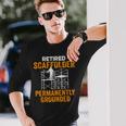 退職した足場用足場ビルダー 長袖Tシャツ 彼への贈り物
