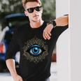 邪眼の呪いの保護。 長袖Tシャツ 彼への贈り物