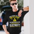メンズ 電気工事士 面白い ラインマン 長袖Tシャツ 彼への贈り物