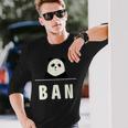 面白い 「Ban」おもしろギャグ-ジョーク 漢字 ばん 文字入り 長袖Tシャツ 彼への贈り物