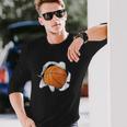 面白いtシャツ バスケットボール おもしろ 服 ネタ メンズ バスケ部 おもしろグッズ 大人 子供 長袖Tシャツ 彼への贈り物