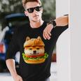 面白いtシャツ 柴犬 犬 イヌ ハンバーガー メンズ 犬好き グッズ かわいい おもしろ 面白い 服 ネタ 長袖tシャツ 長袖Tシャツ 彼への贈り物