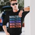 面白いギフト名 Walton 名前入り 長袖Tシャツ 彼への贈り物